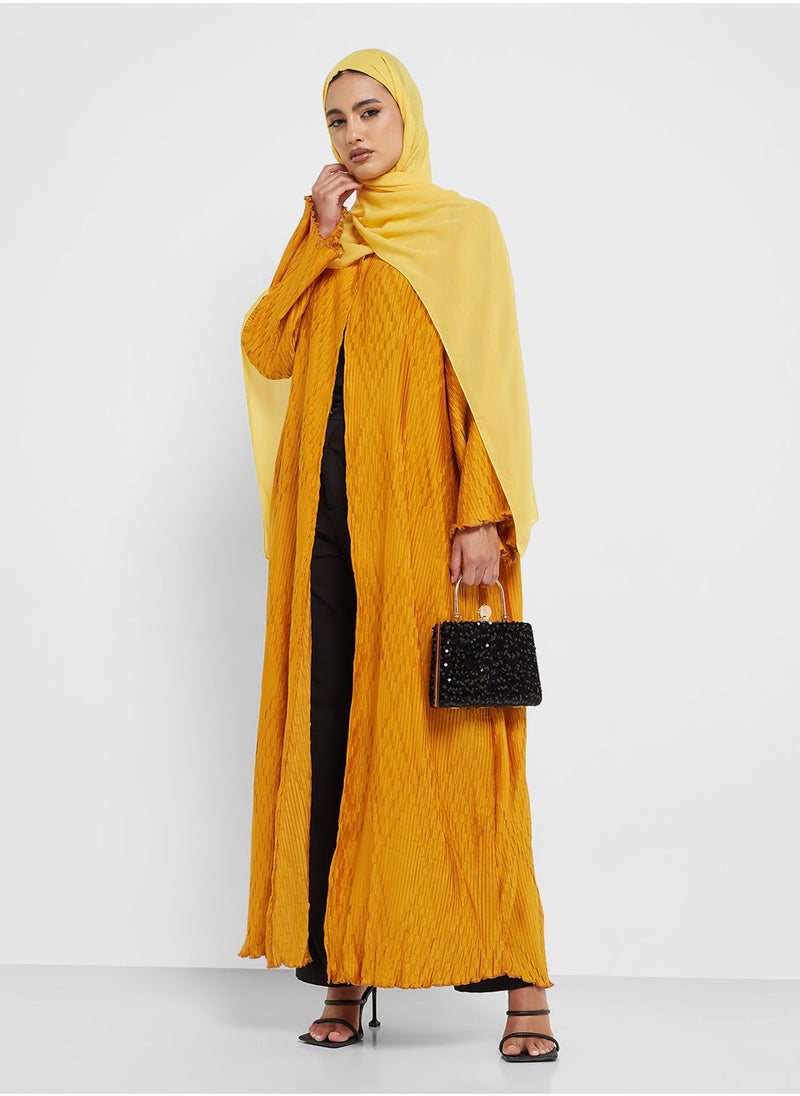 hayas closet V-Neck Flared Sleeve Abaya - Image 2
