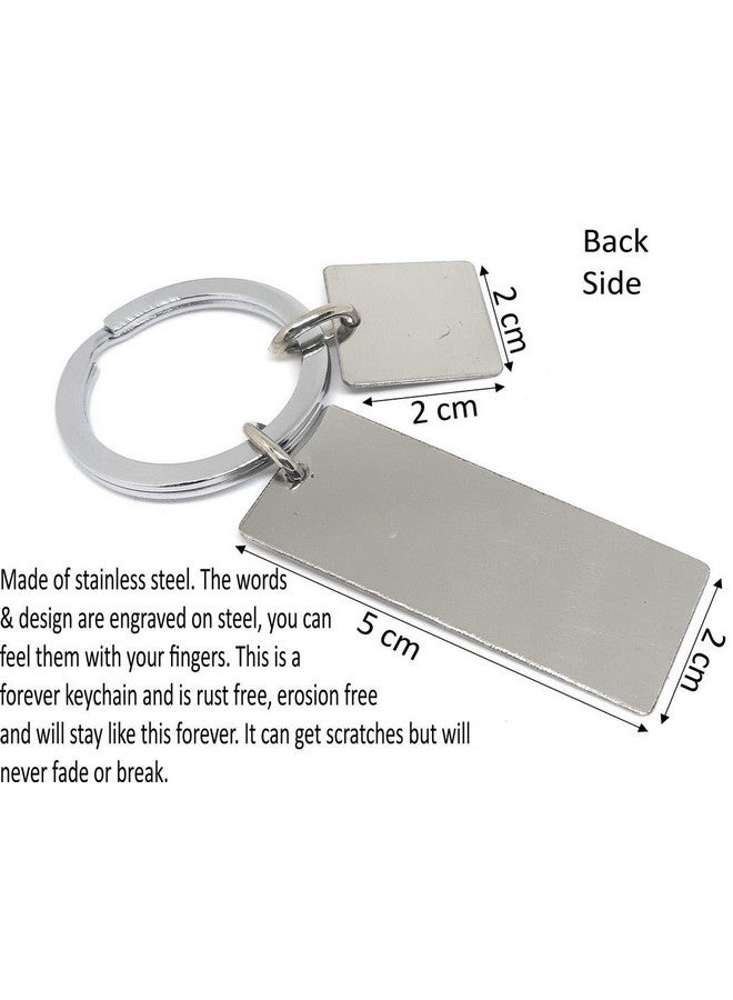 Aura Romantic Drive Safe Gift Keychain for Boyfriend Husband Girls Boys Bike Car Stainless Steel Alphabet K Silver Keychain - Image 3