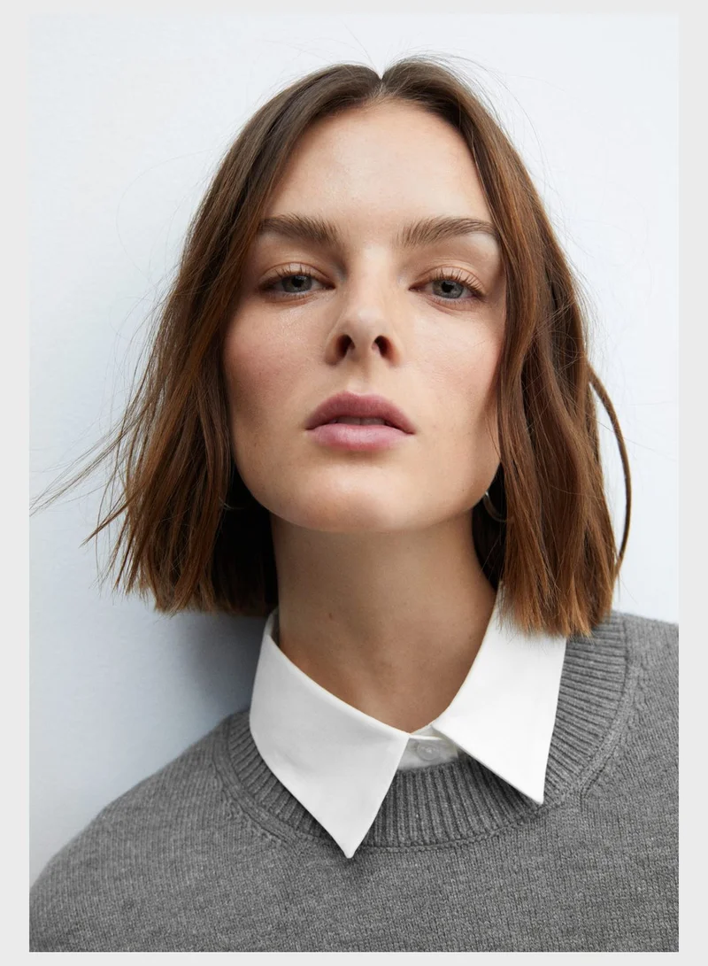مانجو Crew Neck Knitted Sweater