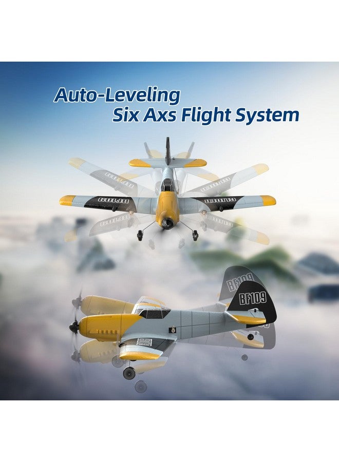 ديرك طائرة Rc 3 قنوات Bf 109 ألعاب طائرة مقاتلة تعمل بالتحكم عن بعد 2.4 جيجا هرتز و6 محاور مثبت جيروسكوبي RTF طائرة شراعية مع بطاريتين سهلة الطيران للبالغين والأطفال المبتدئين والأولاد - Image 4