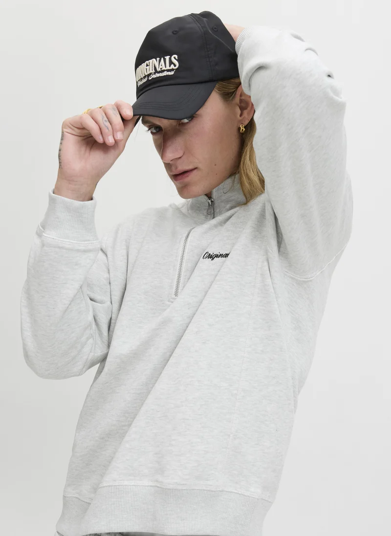 JACK & JONES  Embellished Half Zip Up Sweatshirt for Men | Best Price UAE