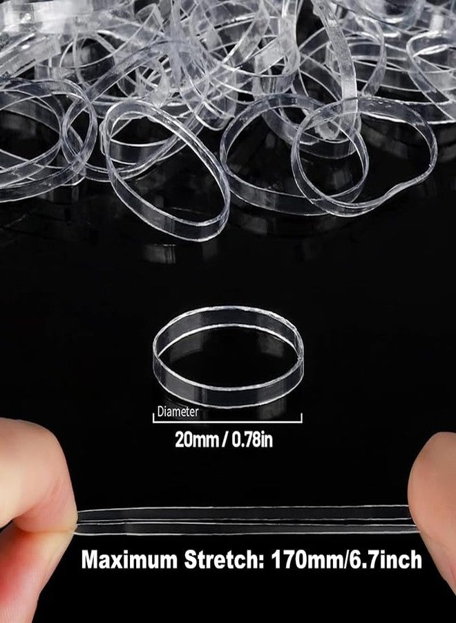 MISSJOJIAY 2000 PCS Elastic Hair Accessories Set - Clear Mini Rubber Ties, Soft Non-Slip Small Ponytail Bands with Topsy Tail Tools for Girls - Image 3