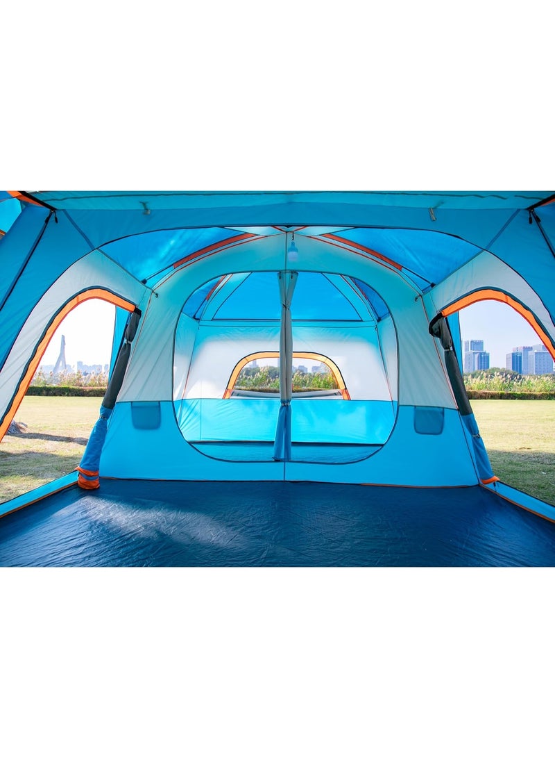 Jourvent Large Family Standing Upright Camping Tent 8-12 Persons Multi-Room Waterproof Tent with Screened Porch - Glamping Tent for Outdoor Camping & Family Vacation - Image 2