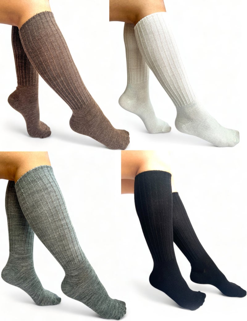 Ciho Socks 4 Pairs Below Knee Winter Women's Wool Sleeping Socks Soft Touch - Image 1