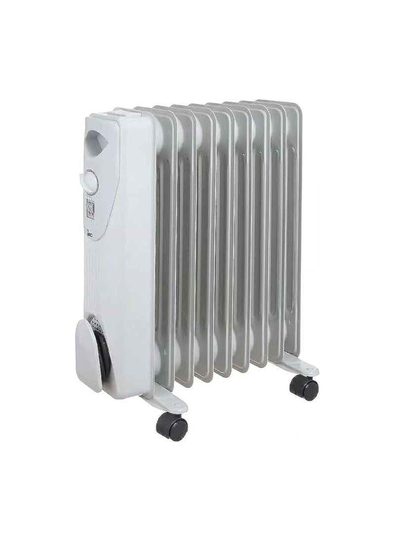 Jac Jac Oil Heater, 1500 Watt, 9 Fins, White- NGH-329 