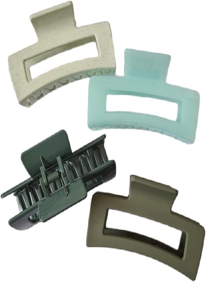 Minta 4 Pcs Sets of Medium Hair Claws - Assorted Colours Hair claw sets Rectangle Women Hair Accessories - Image 3