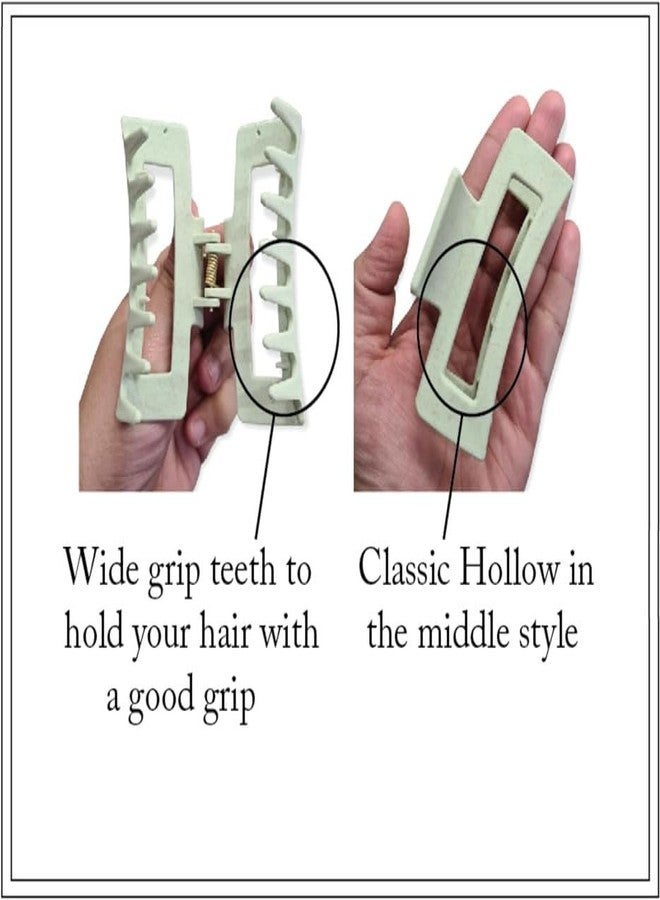 Minta 4 Pcs Sets of Medium Hair Claws - Assorted Colours Hair claw sets Rectangle Women Hair Accessories - Image 4