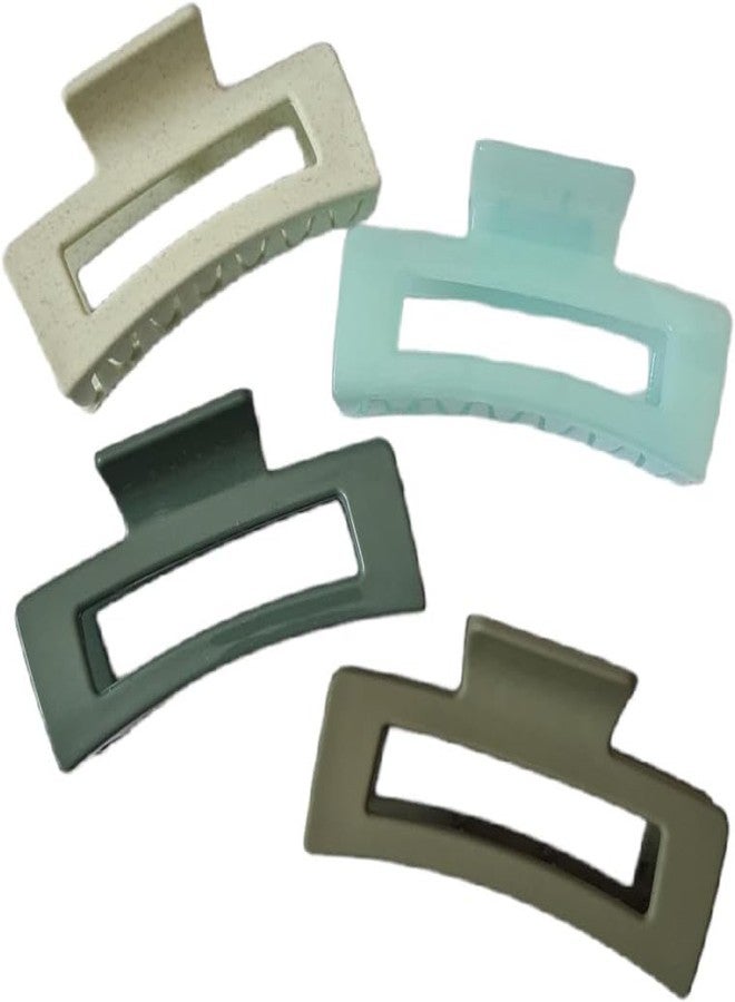 Minta 4 Pcs Sets of Medium Hair Claws - Assorted Colours Hair claw sets Rectangle Women Hair Accessories - Image 5