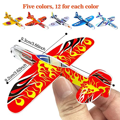 XIPEGPA 60 PCS Glider Planes Bulk Airplane Gliders Toy for Kids Paper Airplane Toys Set for Birthday Party Favor Goodie Bag Stuffers Classroom Prizes Boys and Girls - Image 5