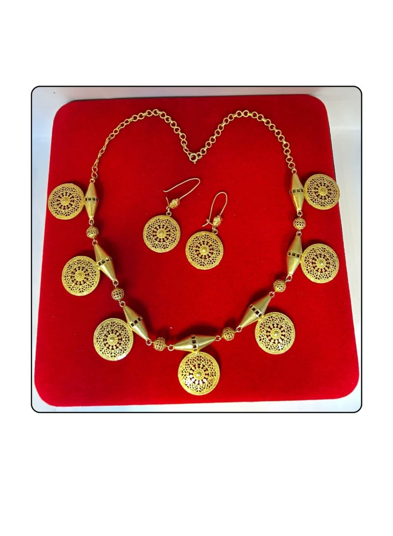 Armaaj Gold Plated filigree flower jewerly set - Image 2