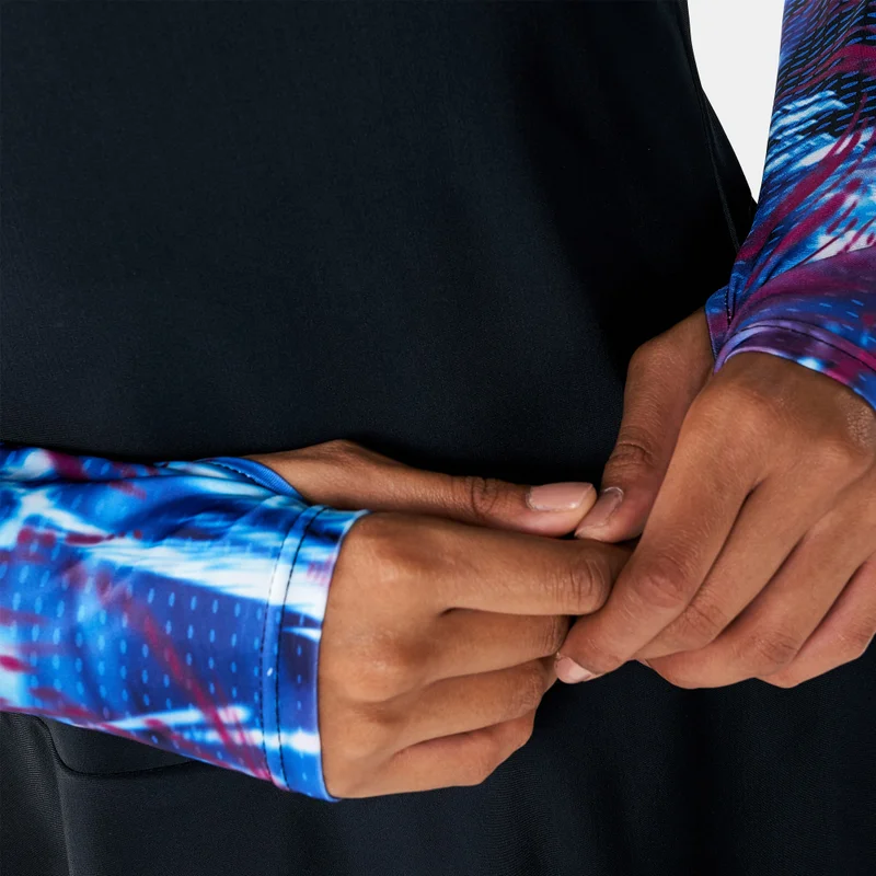 speedo Black Women's Modest Deluxe Long Sleeve Fashion Swimming Tunic for Women | Best Price UAE