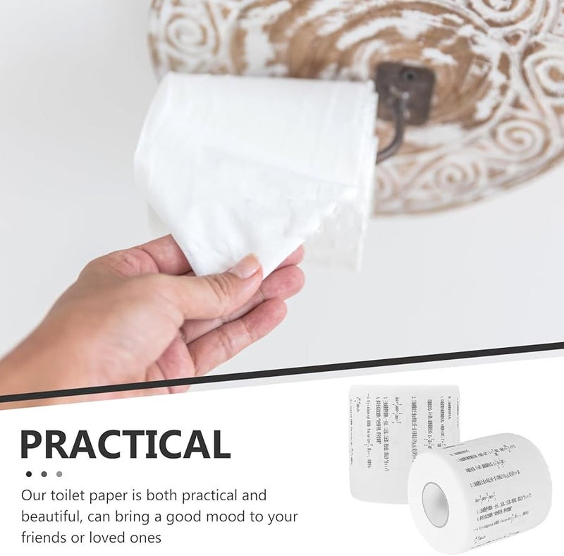 ورق تواليت بصيغة رياضية 2 لفات مناديل حمام مطبوعة إبداعية للحفلات والمدارس - Image 4