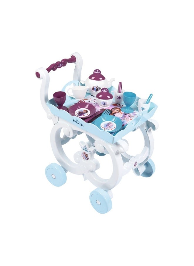 Smoby Smoby Disney Frozen 2-in-1 Serving Cart Playset with 17 Accessories  - Image 1