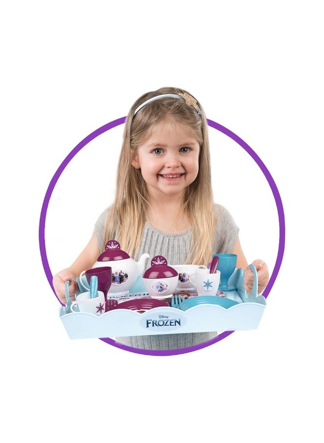 Smoby Smoby Disney Frozen 2-in-1 Serving Cart Playset with 17 Accessories  - Image 4