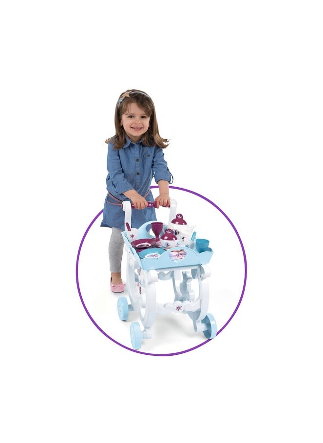Smoby Smoby Disney Frozen 2-in-1 Serving Cart Playset with 17 Accessories  - Image 2