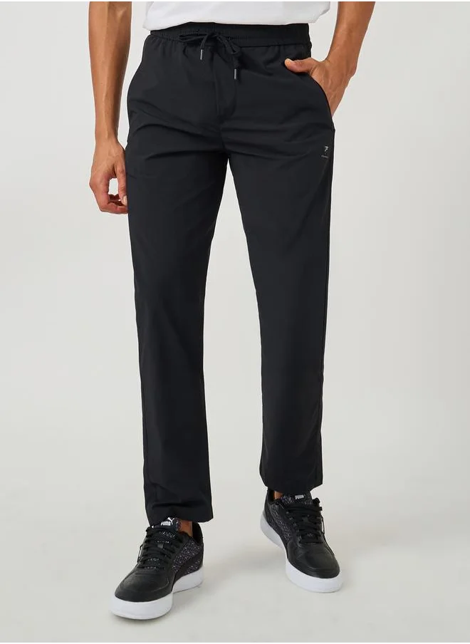 فورت كولينز Solid Drawstring Waist Regular Fit Pants