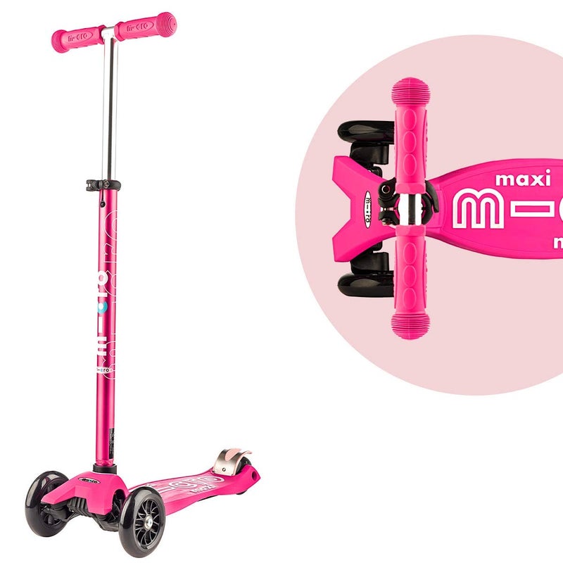 Micro Kickboard - Maxi Deluxe 3-Wheeled, Lean-to-Steer, Swiss-Designed Micro Scooter for Kids, Ages 5-12 (Pink) - Image 2