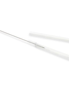BRIGHTLY LABS Set of 4 Clear Glass Drinking Straws with Cleaning Brush - Reusable Straws for Milkshakes, Frozen Drinks, Smoothies, Tea, Juice, Eco-Friendly Alternative  - Image 3
