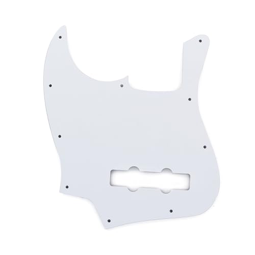 FLEOR 10 Hole J Bass Pickguard Scratch Plate Pick Guards for 4 Strings American/Mexican Standard J Bass Part, 4Ply Red Tortoise Shell - Image 4