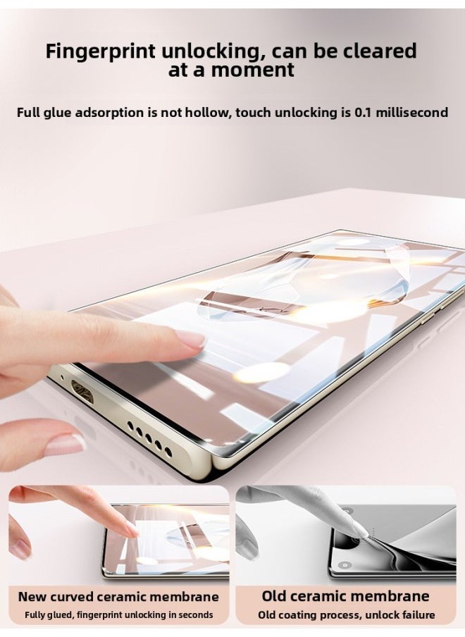 Generic - For One Plus 13 Tempered Film 12ace3 One Plus Ace2pro One Plus 11 Mobile Phone Ace5oppo10pro9-Colour:Curved Surface Explosion-proof Tempered Film★1 Piece Of Blu-ray [unlock With Ultrasound In Seconds]★Top Explosion-proof★Smooth Feel] Free Artifact + Compensation For Damaged Stickers-Size:Oneplus 8 Pro - Image 1