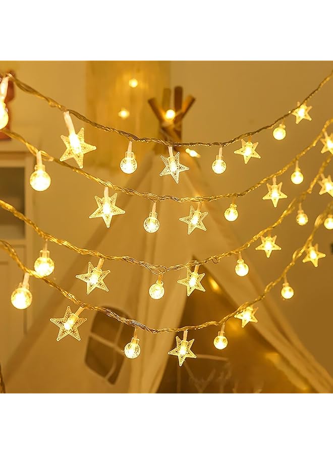 Oasisgalore Fairy Star String Light 10M 80Led Twinkle Fairy Lights Decorations With Usb+Battery Powered Indoor Outdoor Hanging Lights For Home Party Patio Backyard Camp Tent  - Image 2