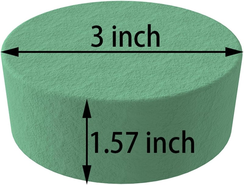Axe Sickle 24 Pcs 3 Inch Flower Foam Block Round DIY Flower Arrangement Kit Wet Flower Foam for Artificial Flowers, Wedding Aisle Flowers, Party Decoration - Image 4