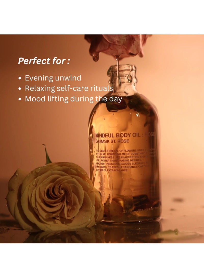 TOUN28 Damask St. Rosé Body Oil, Calming Rose, Cedarwood & Musk Scent, Fast-Absorbing & Non-Greasy, Vegan Formula, Korean Body Care for All Skin Types, 100ml - Image 4