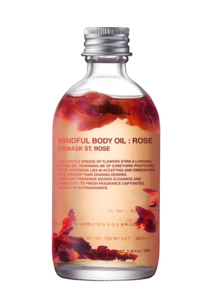 TOUN28 Damask St. Rosé Body Oil, Calming Rose, Cedarwood & Musk Scent, Fast-Absorbing & Non-Greasy, Vegan Formula, Korean Body Care for All Skin Types, 100ml - Image 1
