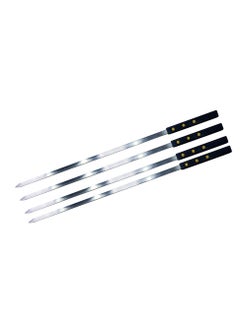 BBQ Kebab Meat Skewers Set 4 PCS BBQ Grill Kabob Skewers Stainless Steel BBQ Flat Metal Shish Kebab - pzsku/Z368E3B69A2F9FD9FC9D2Z/45/_/1701432781/ec23138b-9f7a-450c-8274-cdc502ad23aa