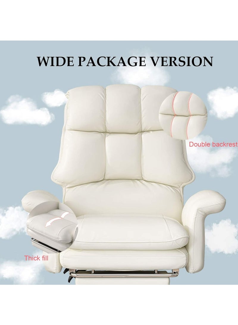 Arabest Gaming Chair with Footrest Video Game Chairs Can Be Lifted and Lowered Freely. with 360° Universal Wheels, It Can Be Reclined. Suitable for Game Rooms/Offices, Etc. White  - Image 2