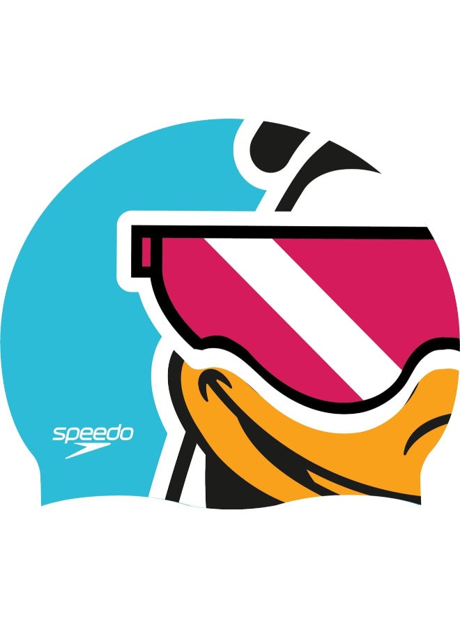 Speedo Printed Character Swim Cap - Chima Kira Azure - Image 1