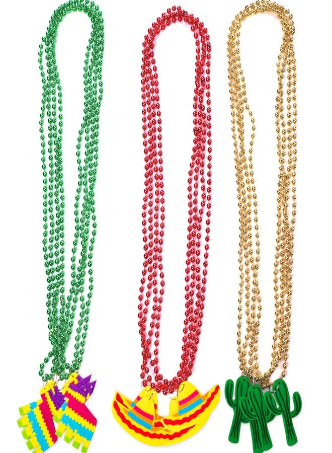jollylife 21PCS Cinco de Mayo Fiesta Necklaces Beads Mexican Party Favors Decorations Birthday Supplies - Image 1