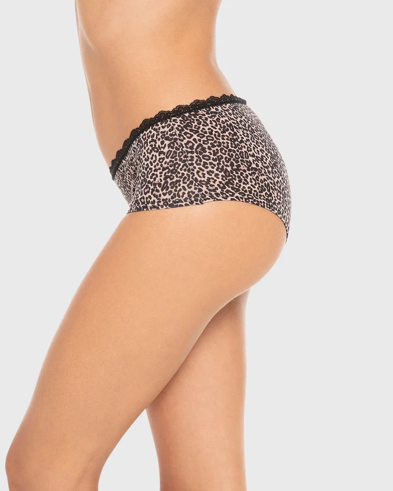Isla & Evie Isla & Evie Printed Cotton Boyshort Panty