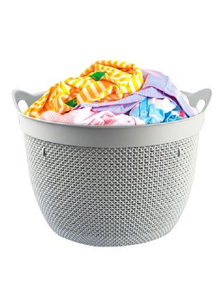 Durable Round Drop Design Laundry Basket with Handle Dark Grey 30 L M-171 M-171 DG - pzsku/Z368E766CA3A225D45A2DZ/45/_/1720601153/3eca6e58-91c7-4acd-b9d9-8fa6d14356b6