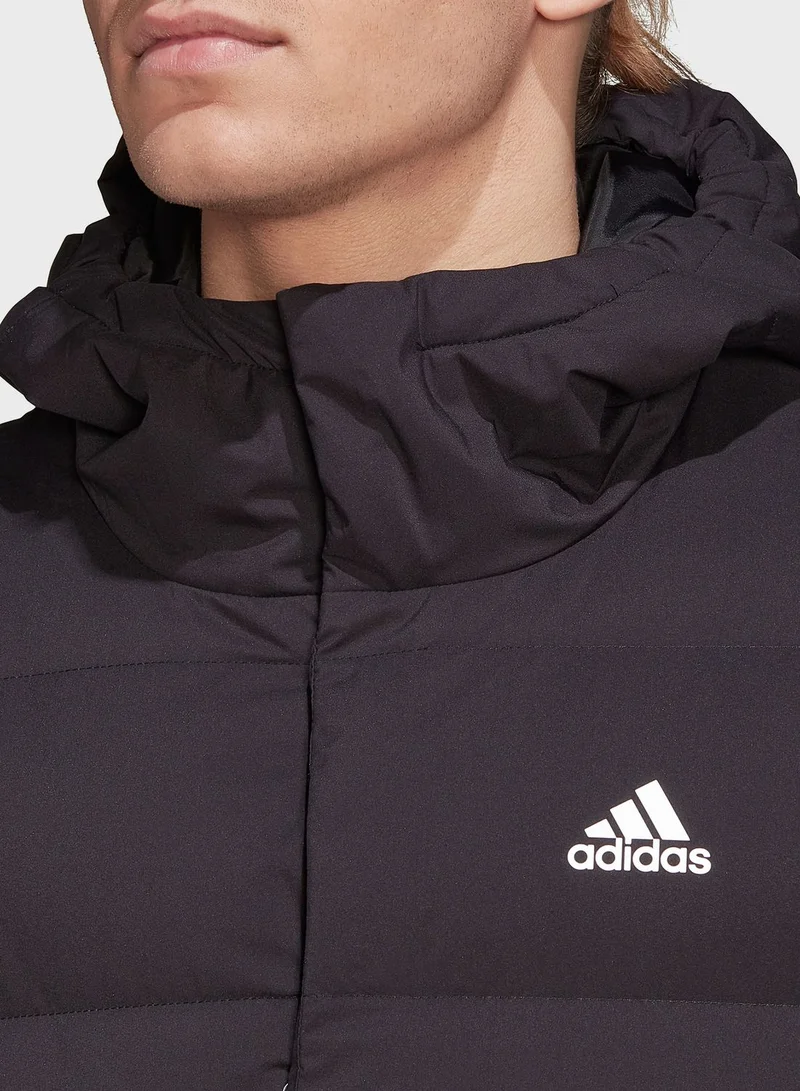 adidas جاكيت هيلونيك منفوخ بغطاء للراس