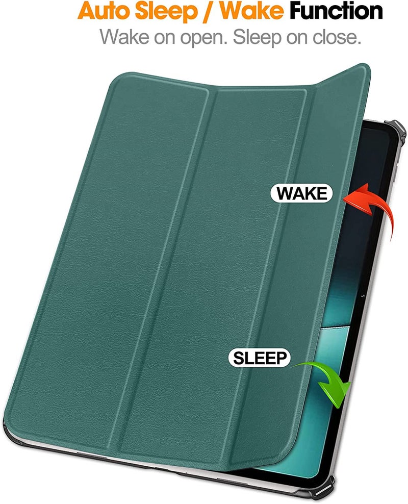 MOCA Tri-Fold Flip Case Cover Compatible with for OnePlus Pad 11.61 inch 2023 with Pencil Pocket, Auto Wake/Sleep Folio Stand (Dark Green) - Image 2