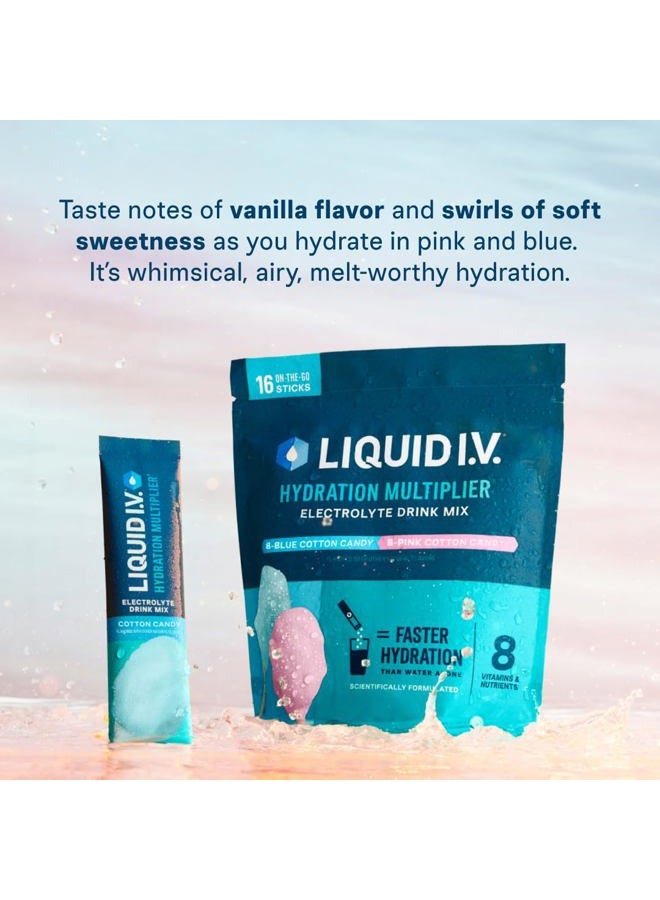 Liquid I.V. ® مضاعف الترطيب - حلوى القطن | مسحوق مشروب الإلكتروليت | عبوة واحدة (16 حصة) - Image 3