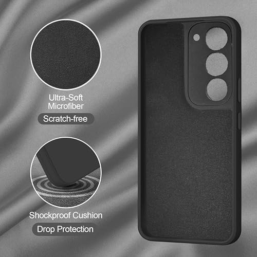 SBMS Silicone Back Cover Case for Redmi 13 5G / Poco M6 Plus 5G / Redmi 13 4G | Soft Micro-Fibre Lining Inside | Camera Protection Bump | Shockproof Back Cover Case for Redmi 13 5G (Black) - Image 3