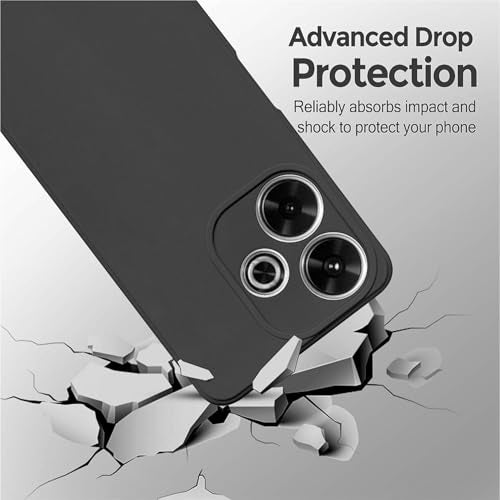 SBMS Silicone Back Cover Case for Redmi 13 5G / Poco M6 Plus 5G / Redmi 13 4G | Soft Micro-Fibre Lining Inside | Camera Protection Bump | Shockproof Back Cover Case for Redmi 13 5G (Black) - Image 4