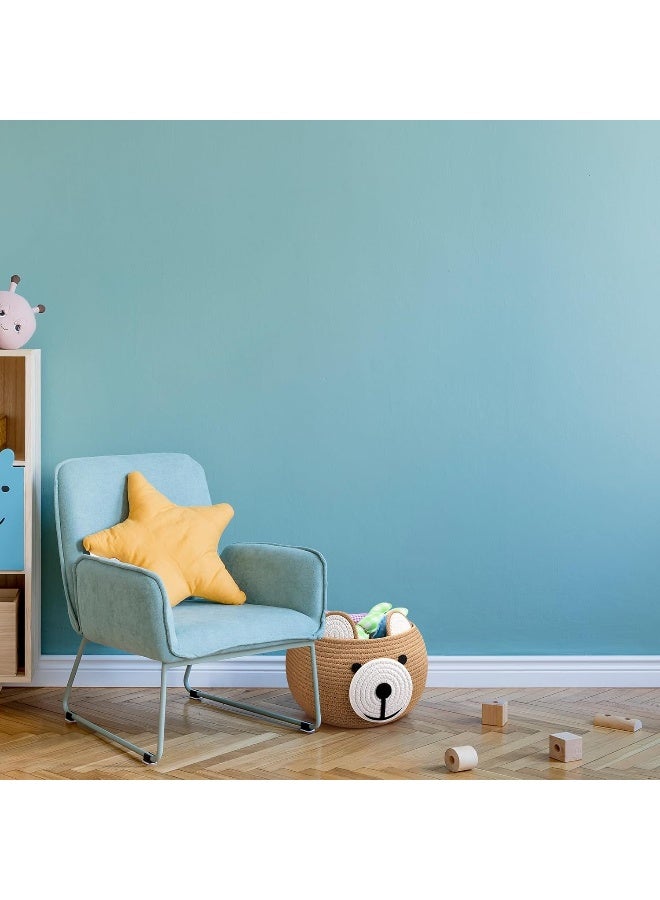 Uiifan 3 Pcs Baby Laundry Basket Bear Baby Shower Basket Gift Basket Cute Round Cotton Rope Basket for Newborn Items Storage, Clothes, Toy, Blankets, Towels, Nursery, 9.45 x 9.45 Inches, Brown - Image 5