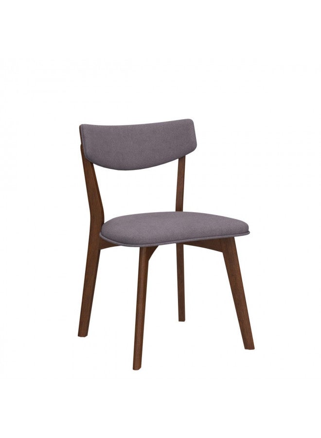 Christopher Knight Home Abrielle Mid-Century Modern Fabric Dining Chairs with Natural Walnut Finished Rubberwood Frame, 2-Pcs Set, Dark Grey / Natural Walnut - Image 4