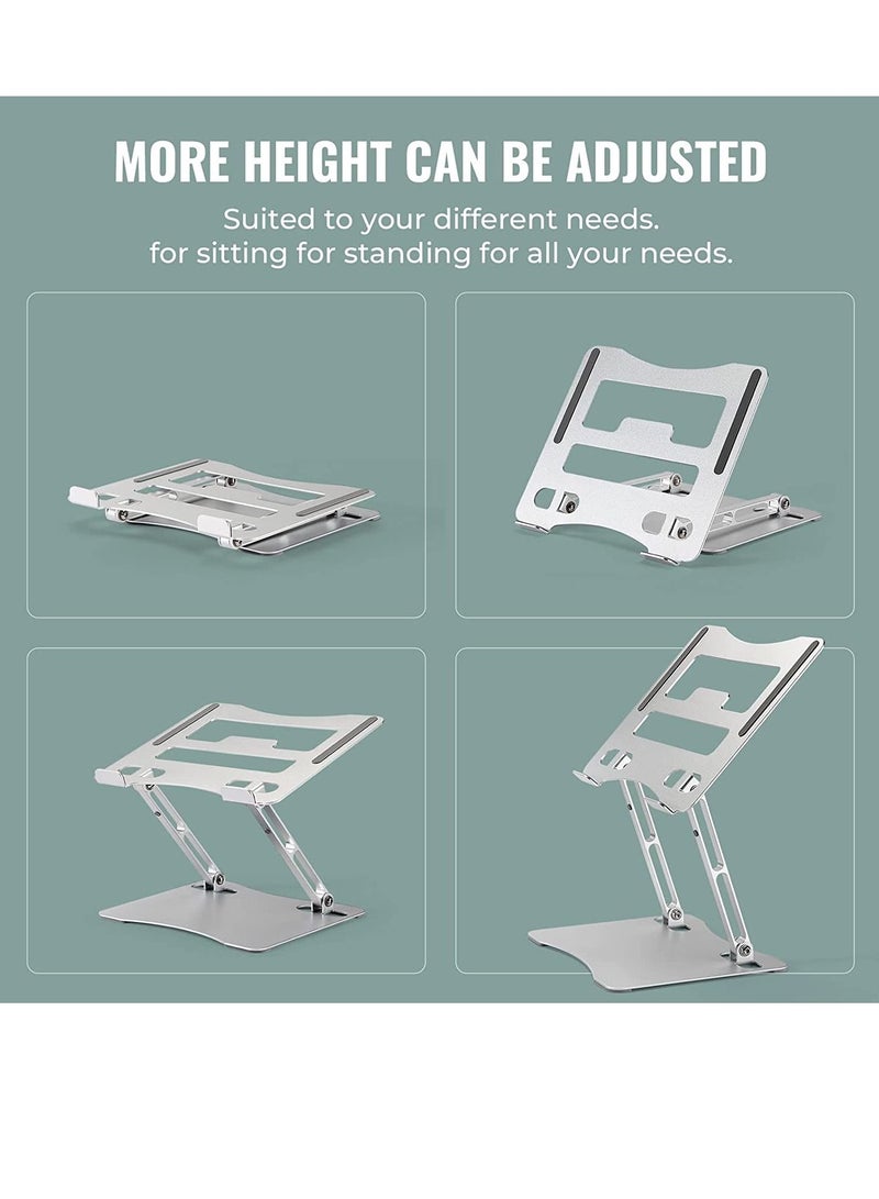 Laptop Stand，Foldable Height Lift Laptop Stand,Heat Dissipation,Ergonomic Design,Compatible with MacBook Air/Pro Dell HP XPS Lenovo - Image 3