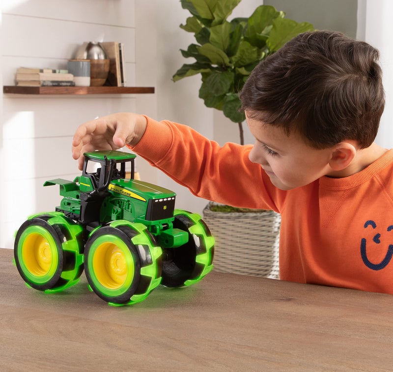 TOMY Monster Treads Lightning Wheels - John Deere Tractor - Motion Activated Light Up Monster Truck Toy - John Deere Tractor Toys - Frustration Free - Ages 3 Years and Up - Image 3