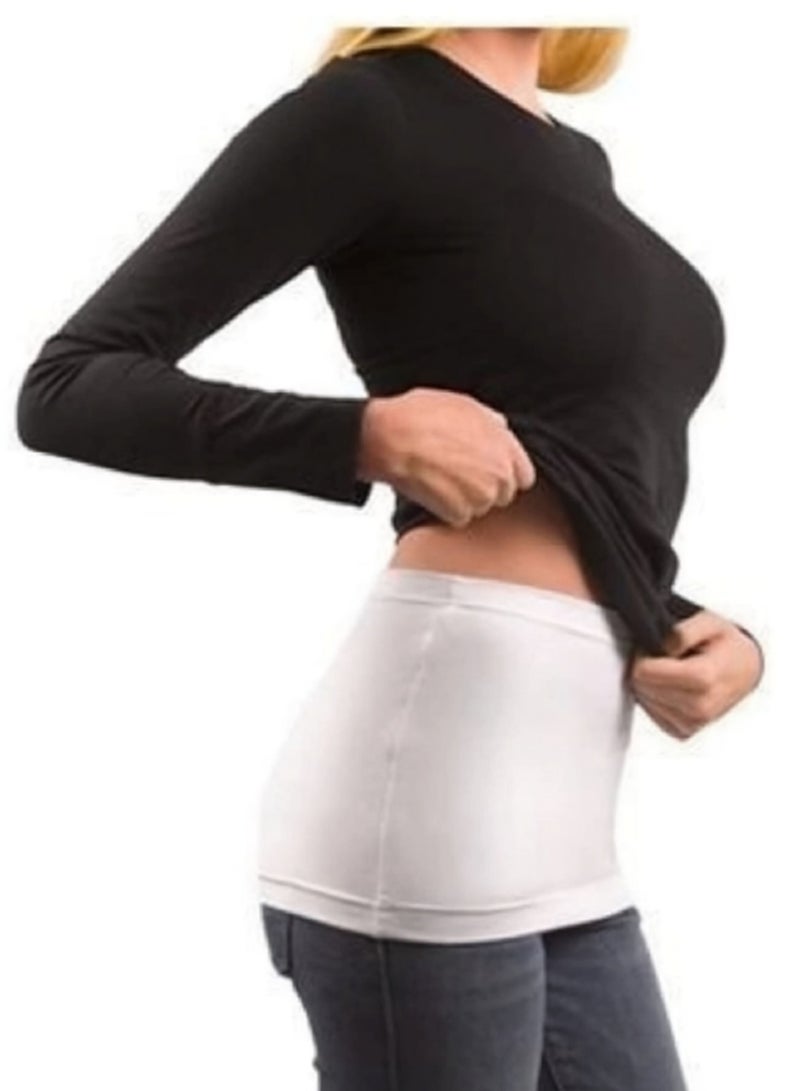 A skirt to hide the waist of women and girls, a women's waist concealer ideal for jeans, shorts, low-rise skirts, or as an accessory and belly corset for pregnant women  - Image 1