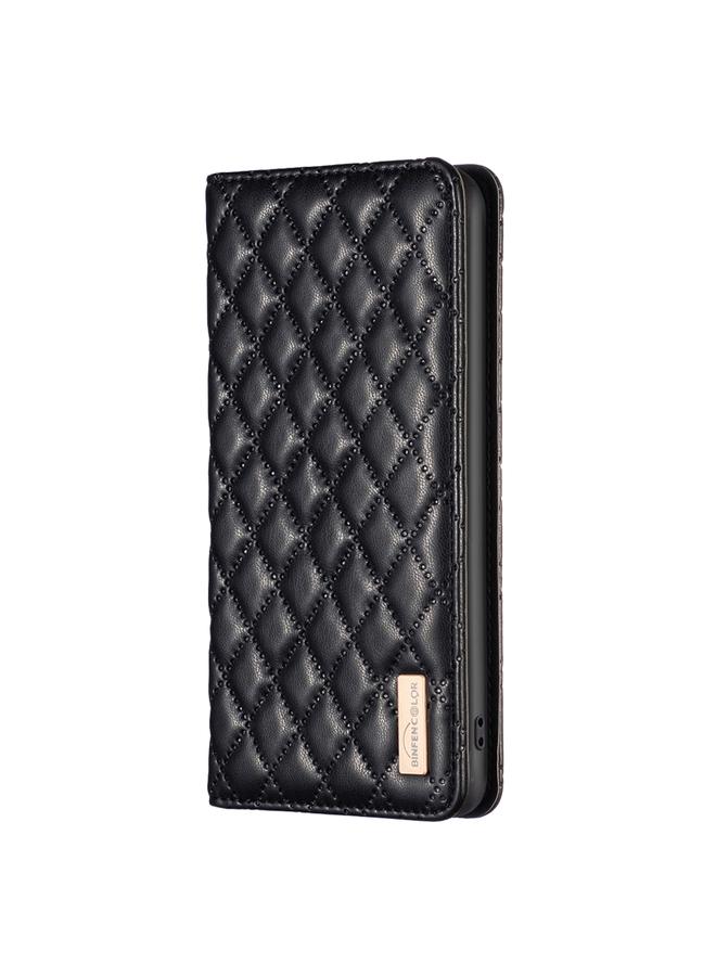 اس-توب جراب لهاتف Samsung Galaxy S24 Ultra 5G جراب هاتف جلدي مغناطيسي شبكي ماسي قابل للطي - Image 2