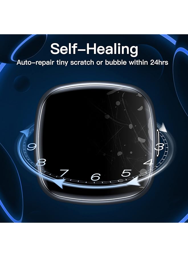 جي تيك واقي شاشة لساعة Fitbit Versa 4 Sense 2 مصنوع من مادة TPU المرنة عالية الوضوح وشفافة للغاية، عبوة من 6 قطع - Image 4