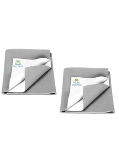 Tod PooL Tod PooL Breathable Bed Protector AntiPiling Fleece Extra Absorbent Washable Waterproof Quick Dry Sheet Bed Protector Sheet for Kids and Adults 2 Grey Large 140x100cm  - Image 1
