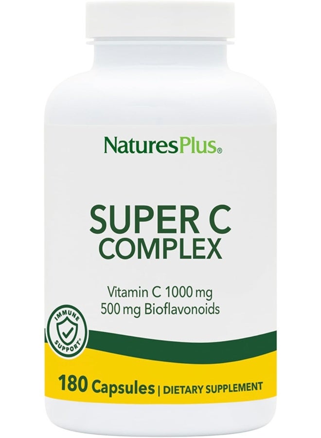 Nature's Plus Super C Complex, 180 Vegetarian Capsules - Image 1