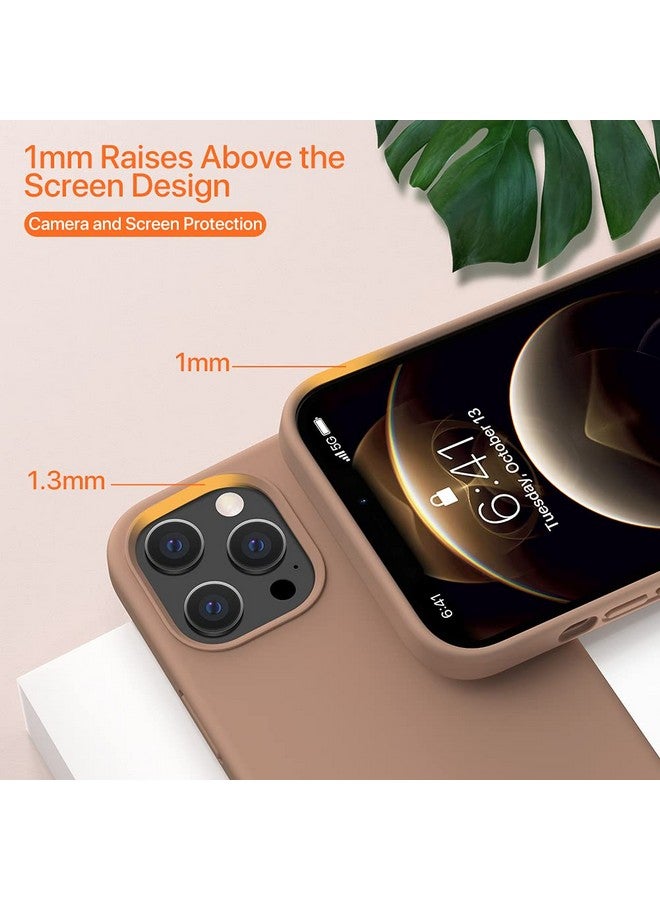 ميراكيس جراب Miracase متوافق مع iPhone 12 Pro Max، [بطانة ناعمة من الألياف الدقيقة مضادة للخدش]، جراب سيليكون سائل من المطاط الجل المقاوم للصدمات والسقوط لهاتف 12 Pro Max (شوكولاتة) - Image 5