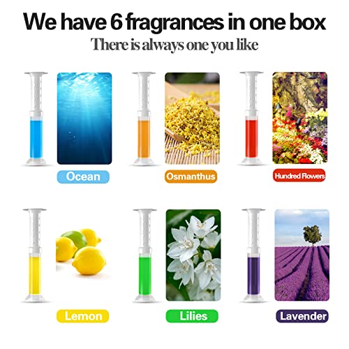EKE Toilet Gel, Toilet Stain Removal Cleaning Air Freshener, 72 Flower Stamps, Pack of 6 Scents - Image 5